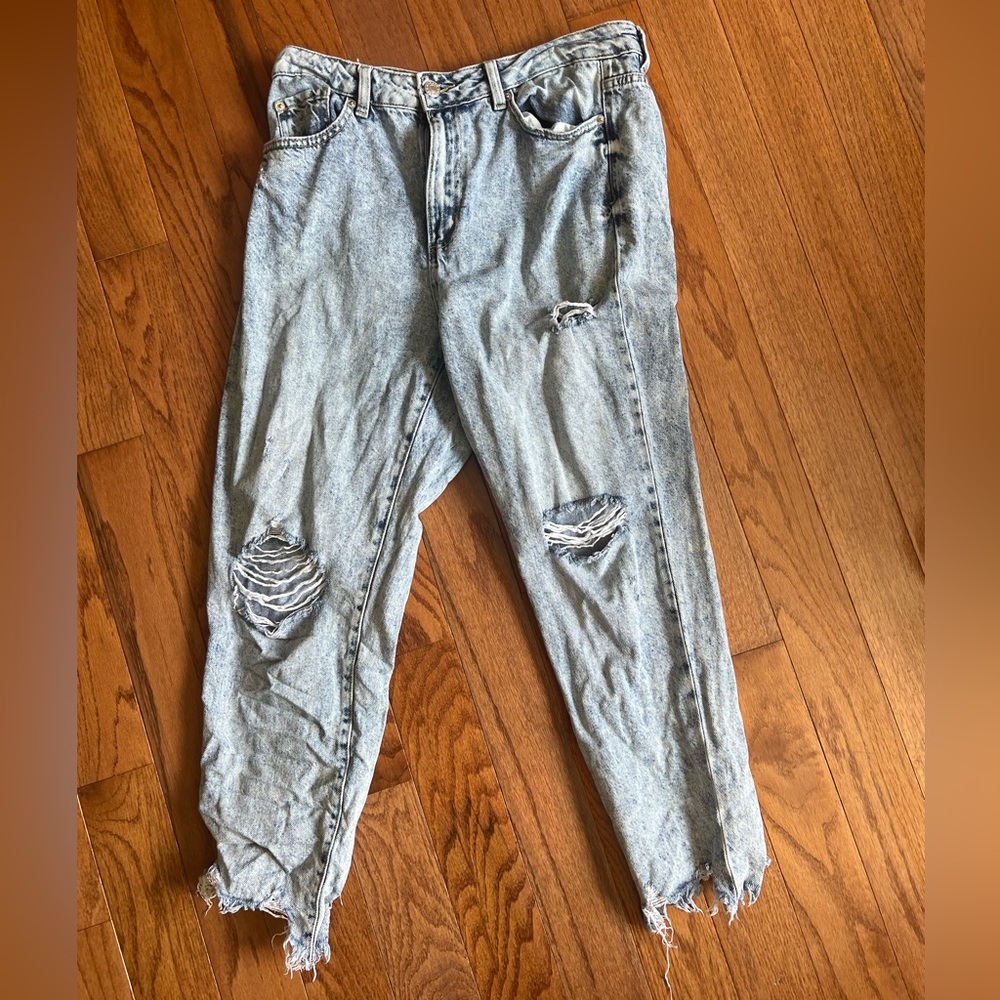 Ripped mom jeans